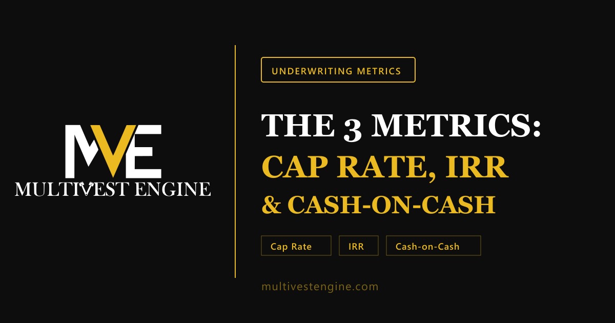 Cap Rate vs. IRR vs. Cash-on-Cash: Which Return Metric Should You Use? - MultiVest Engine
