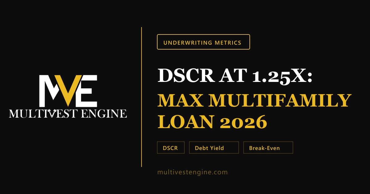 DSCR at 1.25x: Fannie Mae & Freddie Mac Max Multifamily Loan (2026) - MultiVest Engine