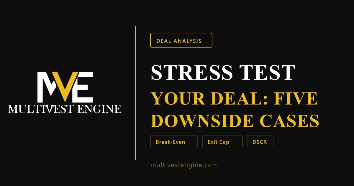 How to Stress Test a Multifamily Deal Before Your LOI: 5 Downside Scenarios When Agency Debt Sits Above 6.2% - MultiVest Engine